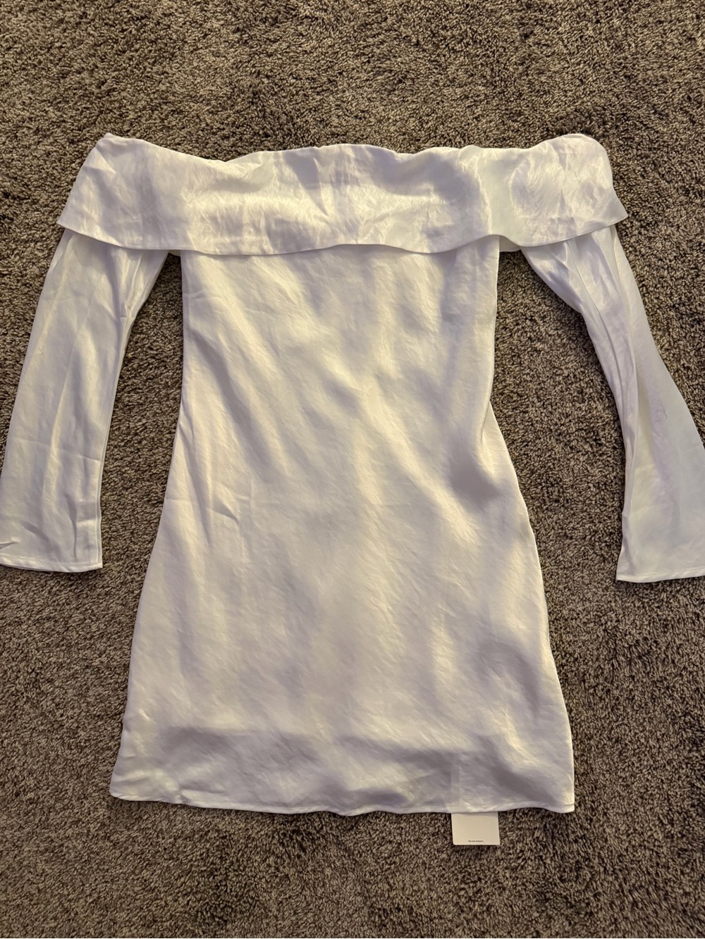 Abercrombie & Fitch White Off-Shoulder Mini Dress
